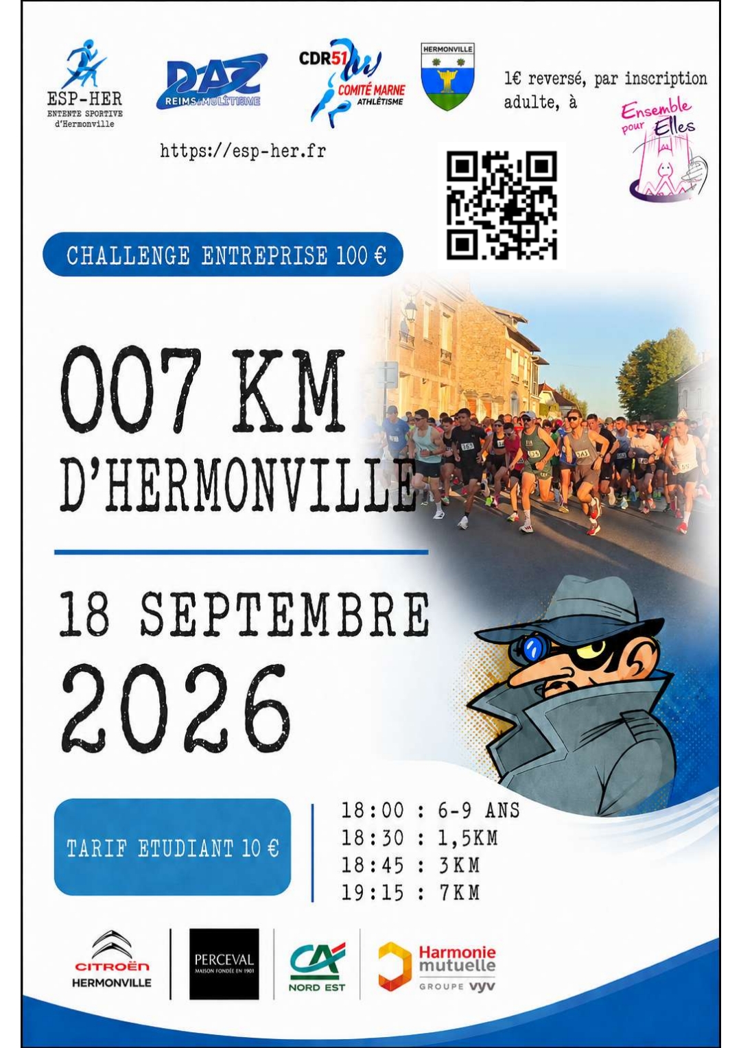 Ligne de départ du 007km d'Hermonville